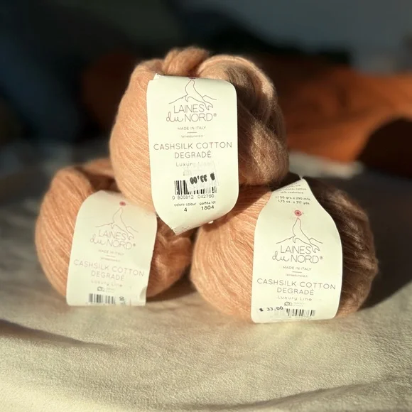 bundle of laines du nord cashsilk cotton degradé – blush pink gradient yarn 150g - Picture 6 of 6